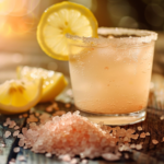 refreshing pink salt monjaro drink with lemon and Himalayan salt