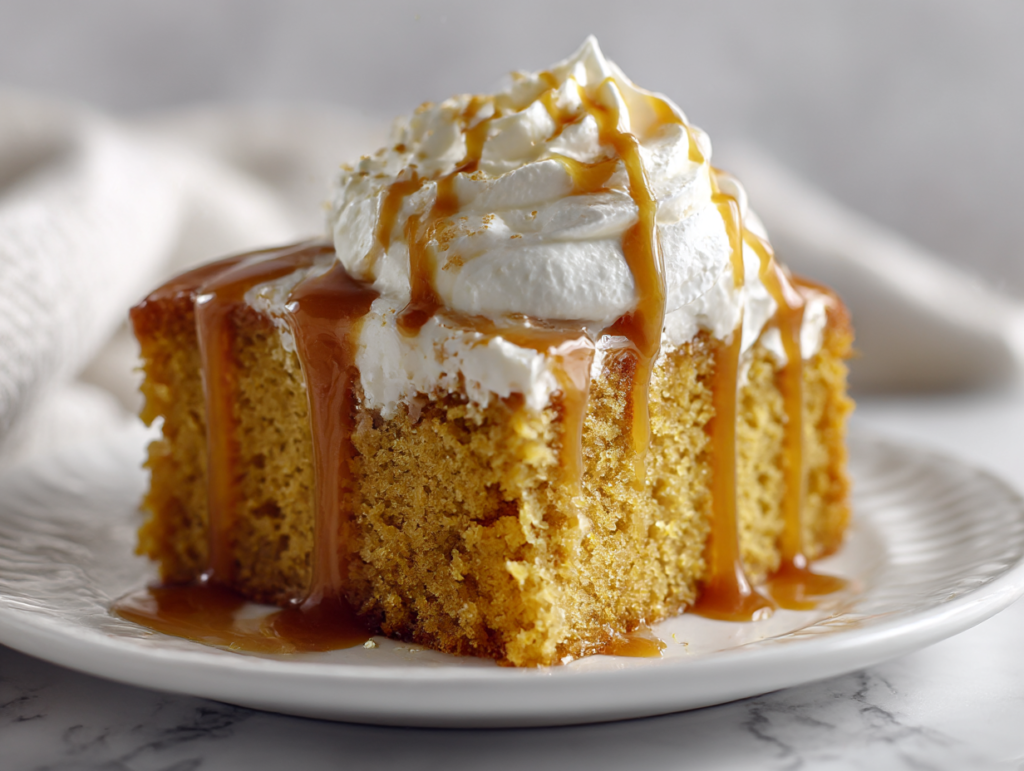 Pumpkin bars topped with cream cheese frosting, sliced into squares