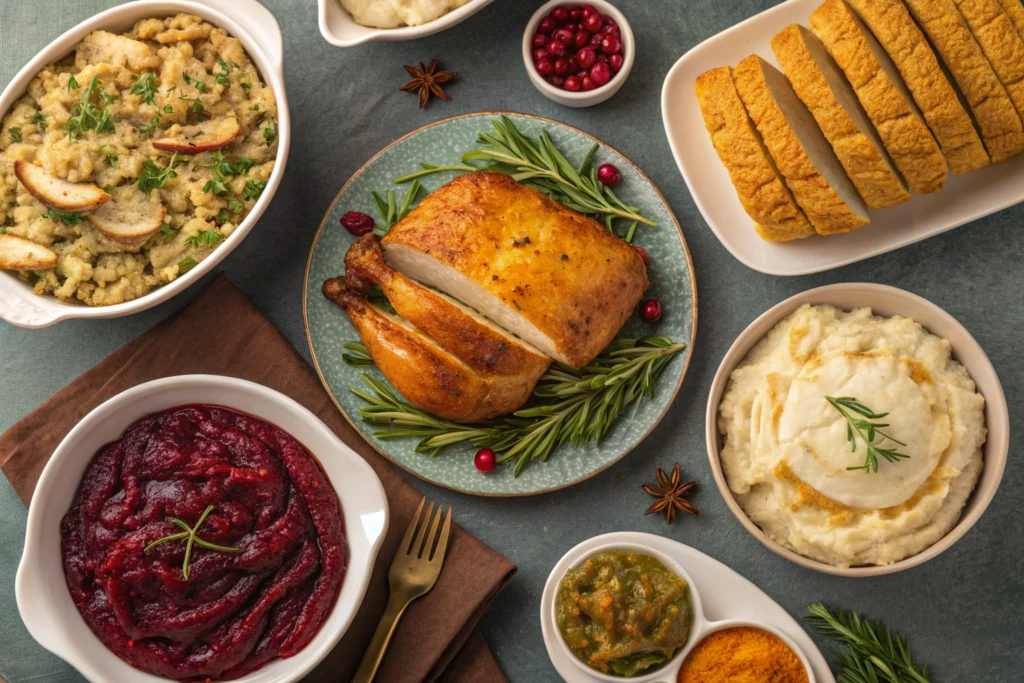 Dry-Brined Roast Turkey with crispy golden skin and thyme