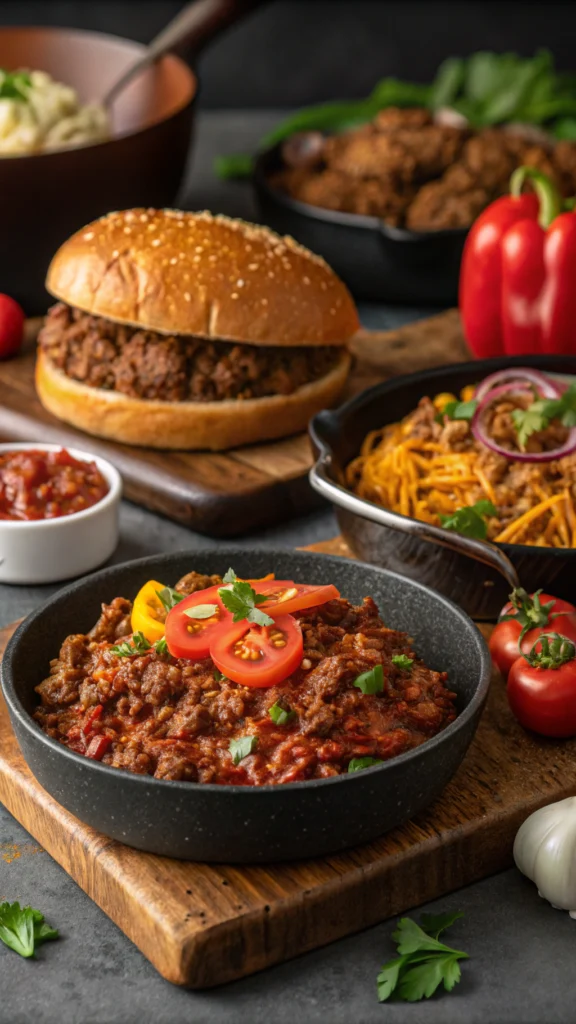 Creamy Ground Beef Skillet with cheddar and sour cream