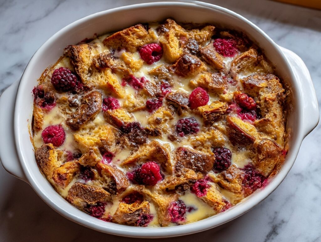 Baked protein pancake bowls served with yogurt and berries