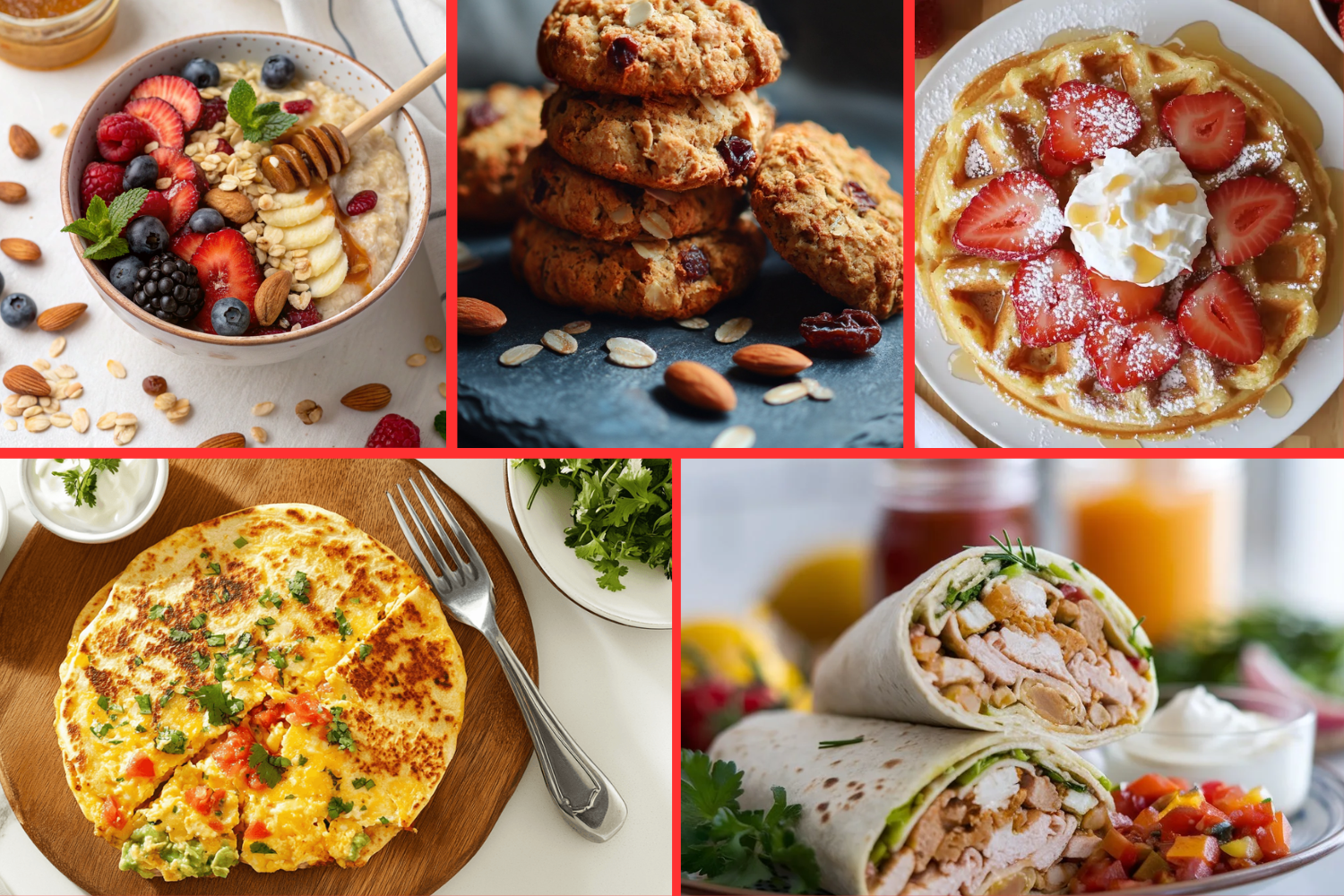 Breakfast Ideas – Realistic Morning Spread with Protein Biscuits and Coffee