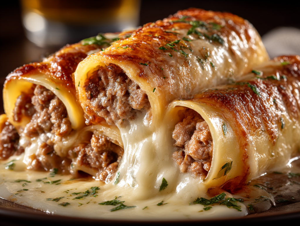 Baked taco sticks on a plate with salsa and sour cream for dipping