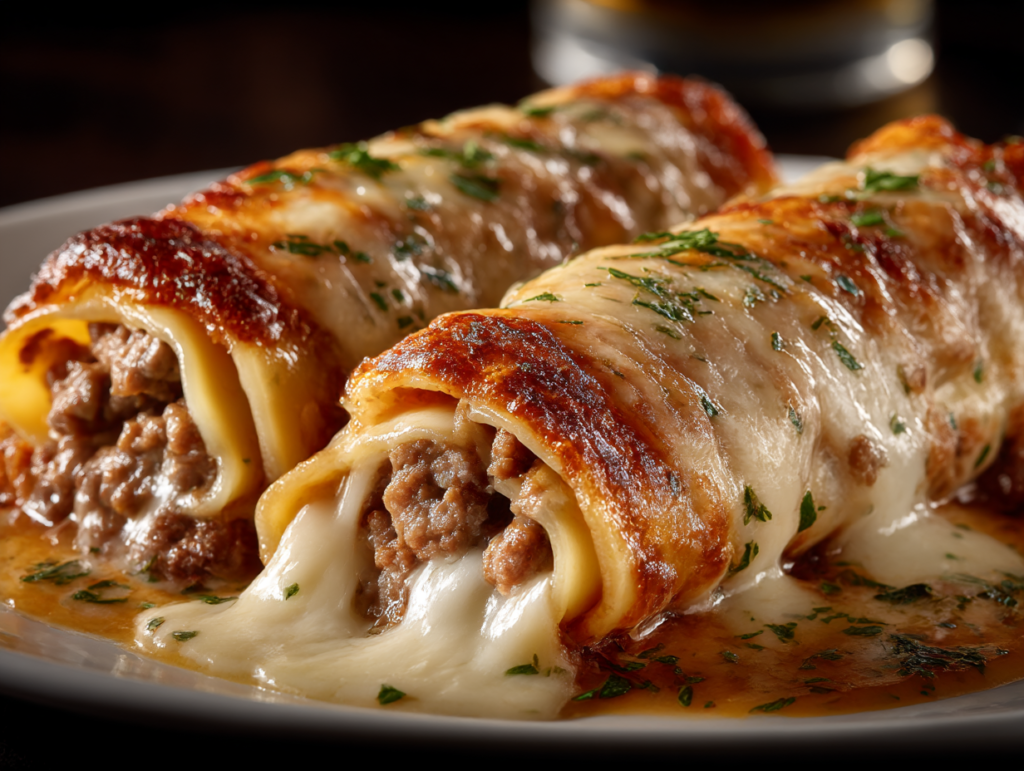 Cheesy Taco Sticks filled with beef and melted cheddar cheese