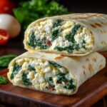 Cottage cheese wraps filled with turkey, lettuce, and vegetables