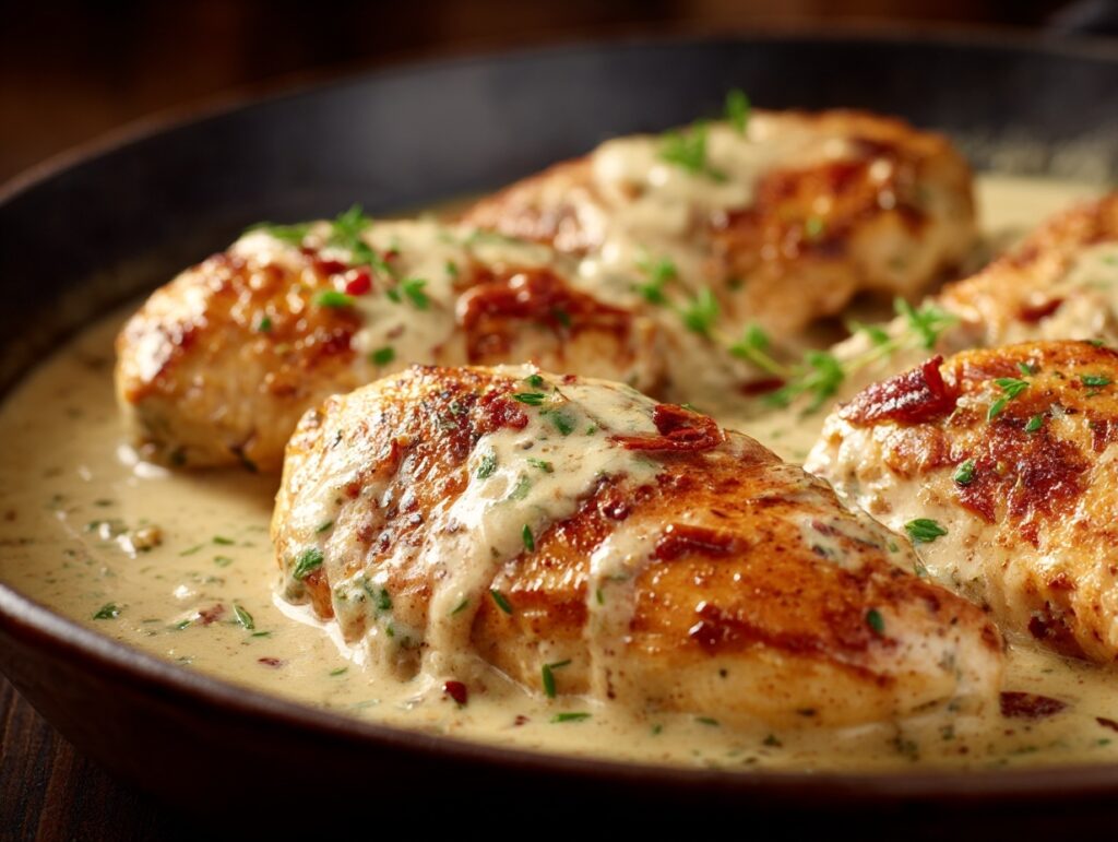 Pollo Loco Cream Cheese Chicken in creamy garlic cheese sauce