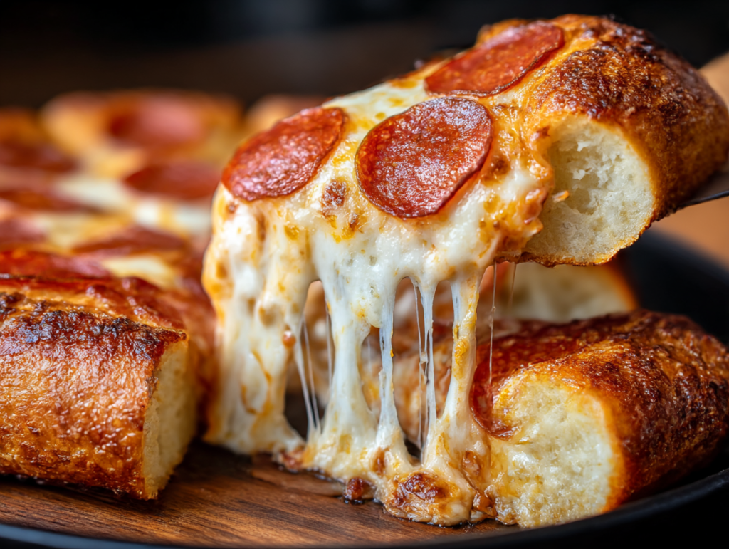 Slice of Pizza Cottage Cheese Bake Served