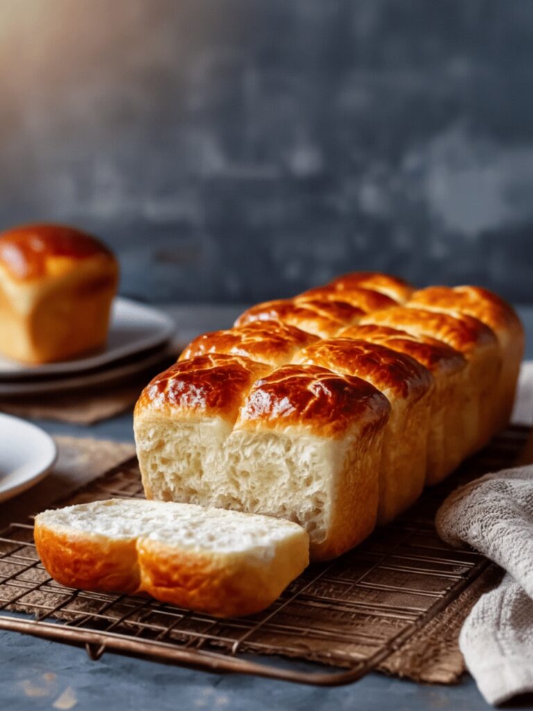 Top view of sliced zero carb yogurt bread beside a jar of Greek yogurt