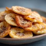 crispy cinnamon sugar banana chips air fryer snack