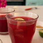 Horse Salt Recipe for Men with blue salt trick in a glass jar beside grilled steak