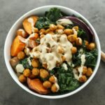 Sweet Potato & Chickpea Bowl with roasted veggies