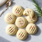 Whipped Shortbread Cookies on Ceramic Plate