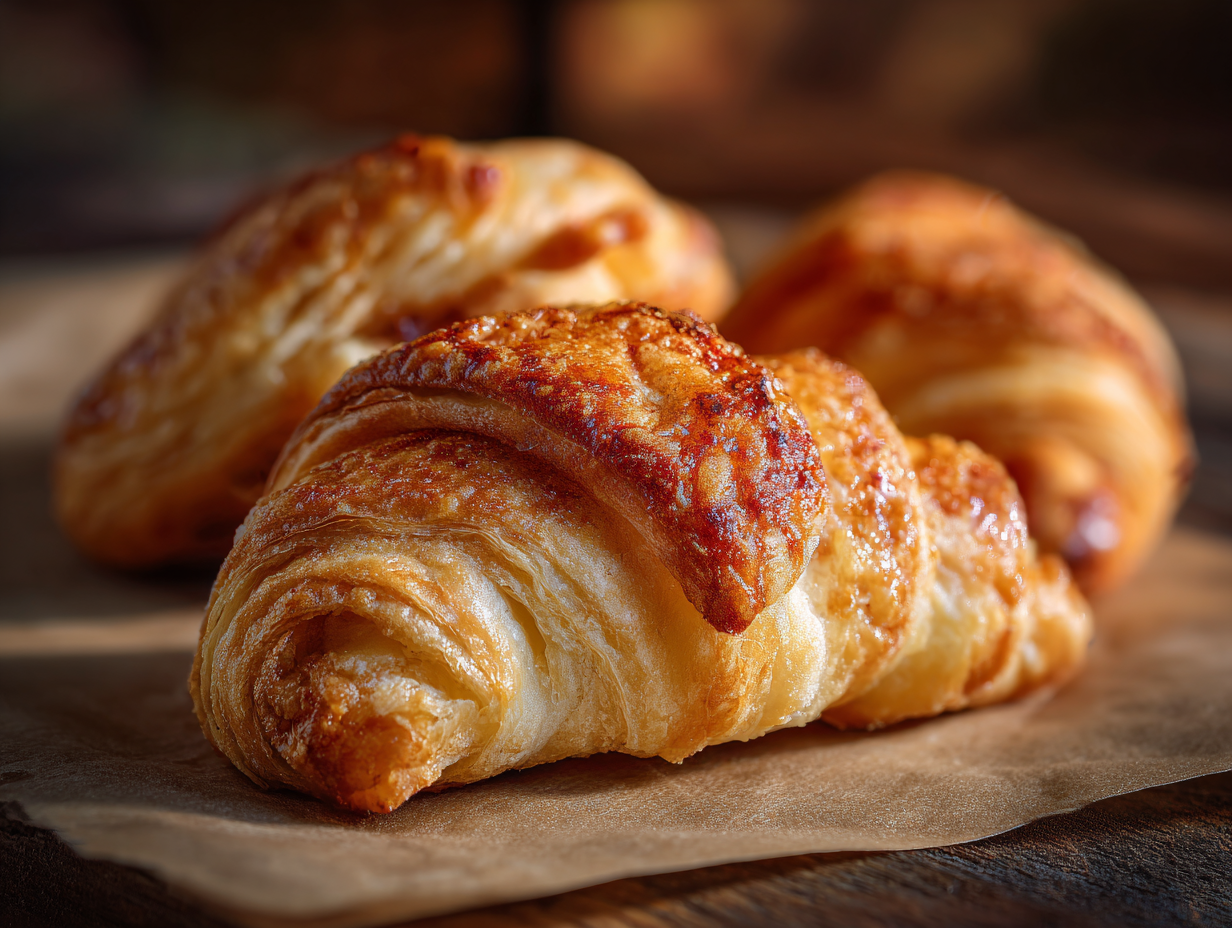 Apple pie crescent rolls with cinnamon sugar, pecans, and green apple slices