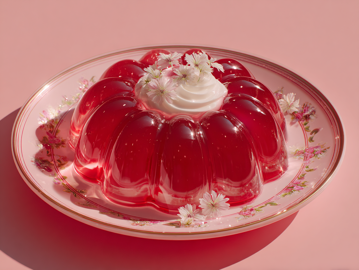 Bariatric jello recipe made with sugar-free gelatin in a glass cup