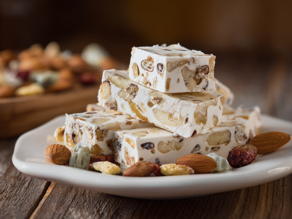 homemade classic almond nougat candy