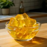 Gelatin trick recipe for weight loss served warm in a glass cup