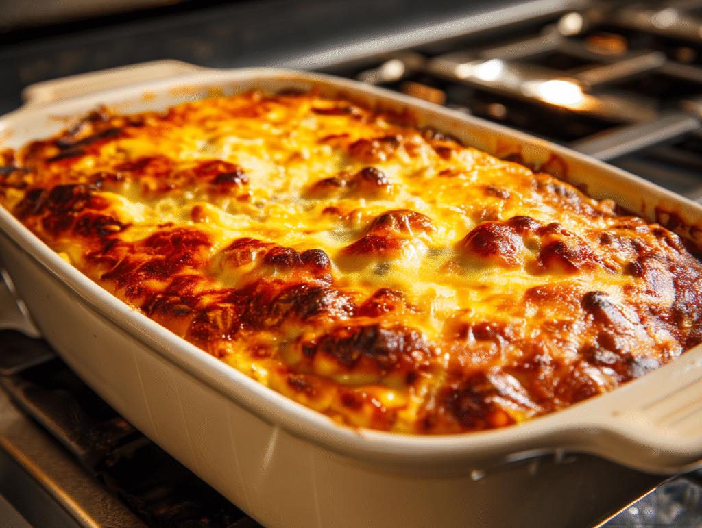 cheesy leftover ham potato casserole baked golden