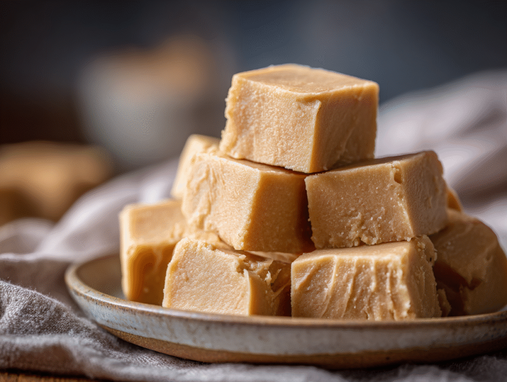Sugar-free peanut butter fudge made with cream cheese