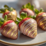 How to make rose gold strawberries with white chocolate