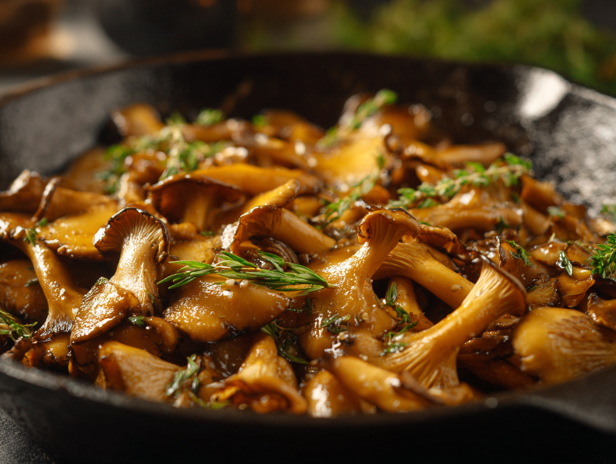 The best way to cook oyster mushrooms in a skillet until golden and crispy