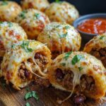 Chilli stuffed garlic dough balls with a creamy spicy chili filling
