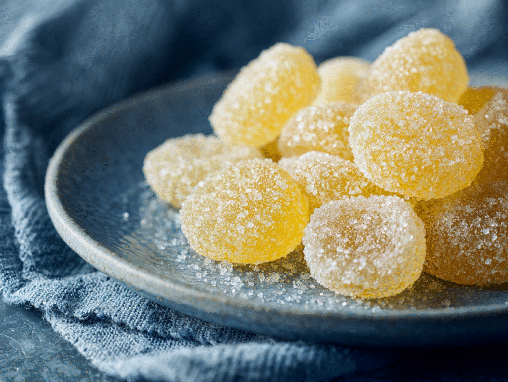 Homemade lemon drops recipe made with fresh lemon juice and zest