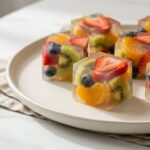 Kanten jelly recipe made with agar agar and fresh fruit