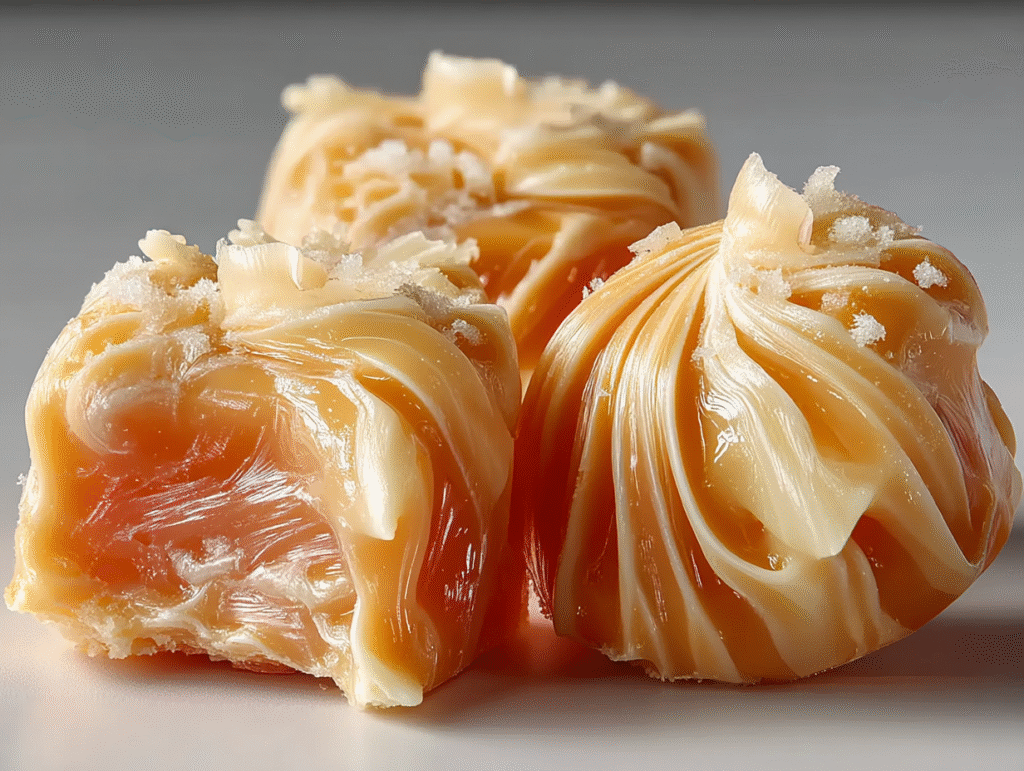 Kentucky cream pull candy with creamy white pulled texture