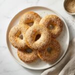 Protein bagels with Greek yogurt baked until golden brown