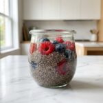 chia jelly recipe with chia seeds forming gel