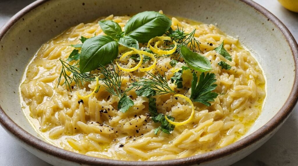 lemon orzo pasta