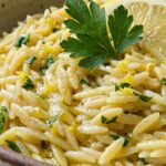 lemon orzo pastaLemon orzo pasta with tender chicken with chicken