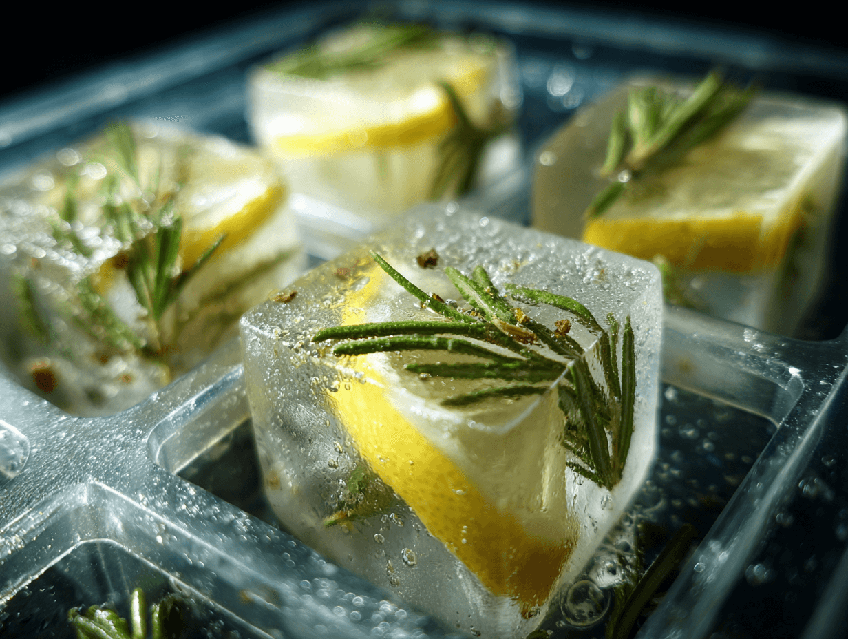 rosemary citrus ice cubes