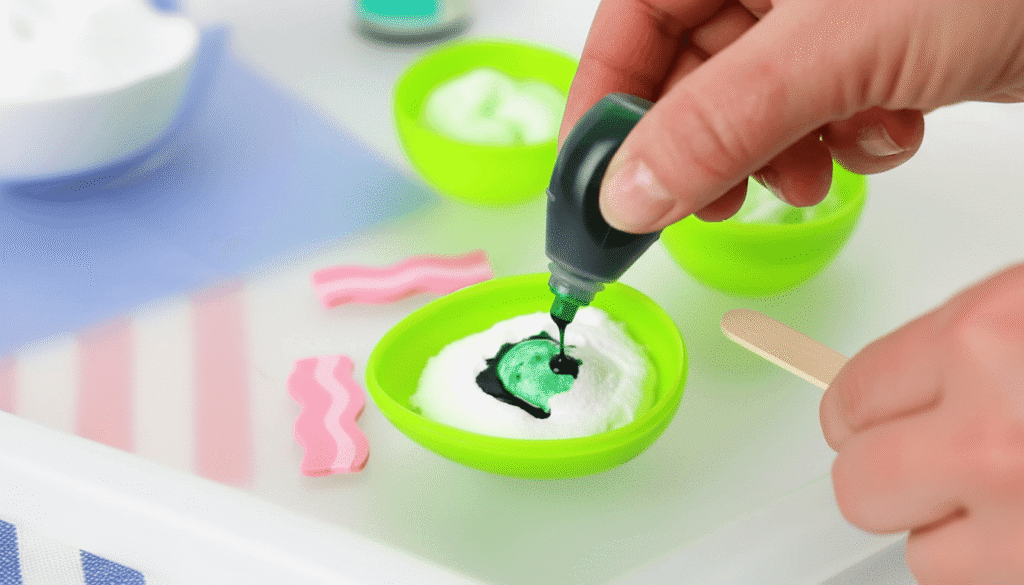 green eggs and ham craft on paper plate for kids