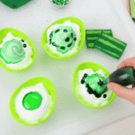 child painting green eggs and ham craft yolks