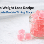 jello weight loss recipe pink protein gelatin cubes in glass jar