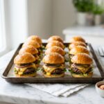 Tray of mini beef sliders